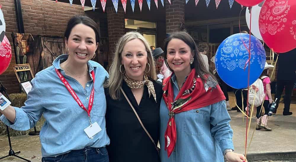 School mothers at a St. Lukes school event