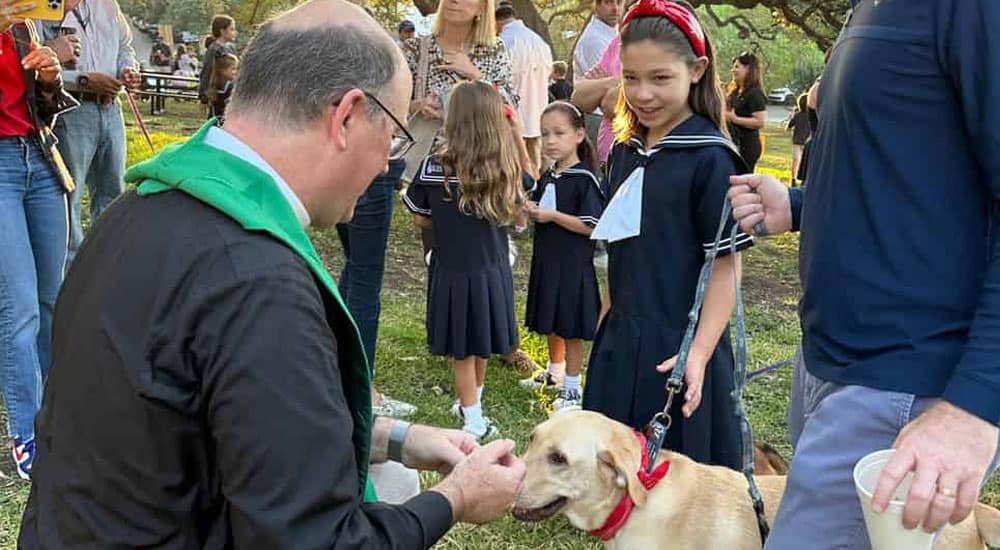 Blessing of the pets at St. Luke's Episcopal School